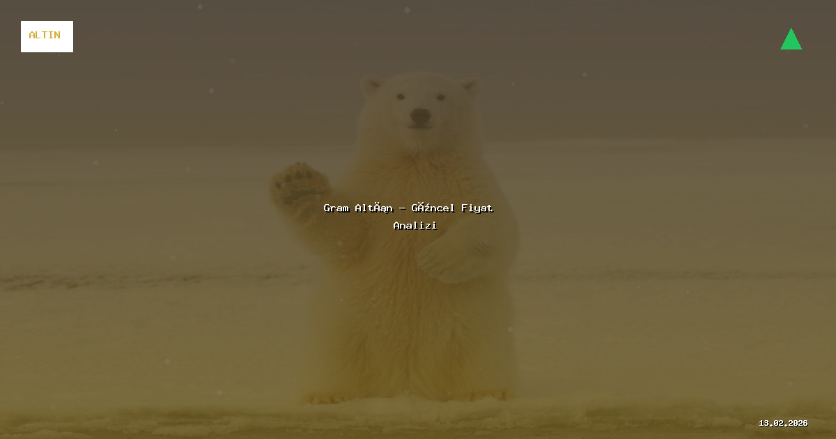 13 Şubat 2026 Gram Altın Fiyatı - Güncel Analiz