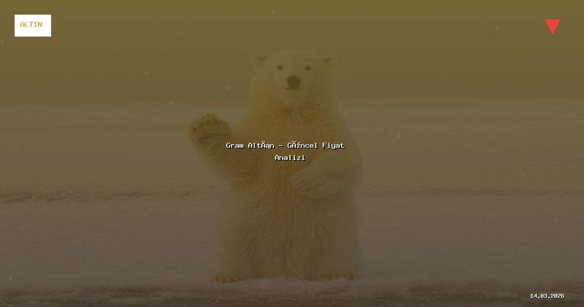 14 Mart 2026 Gram Altın Fiyatı - Güncel Analiz