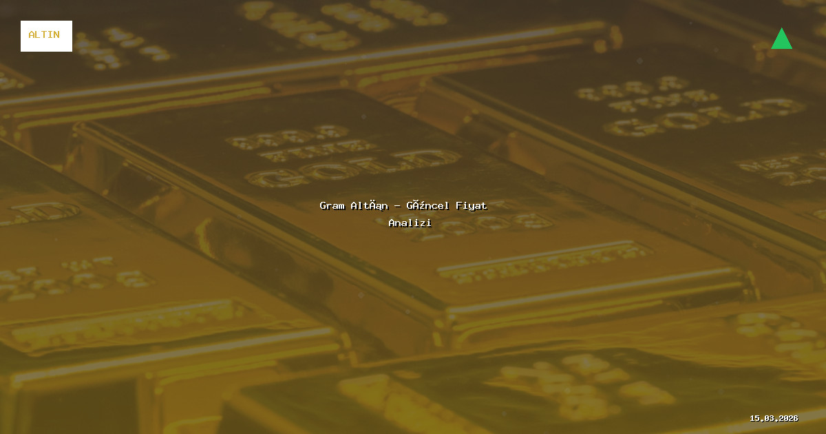 15 Mart 2026 Gram Altın Fiyatı - Güncel Analiz