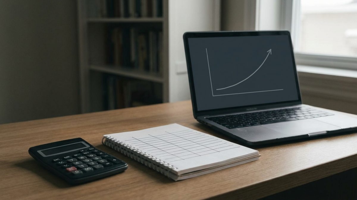 Gerçekçi getiri hesabı için kullanılan hesap makinesi ve defter