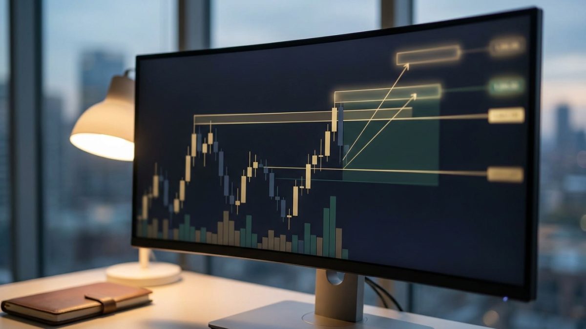 Önceki zirvenin ötesine uzanan hedef seviyelerini gösteren grafik
