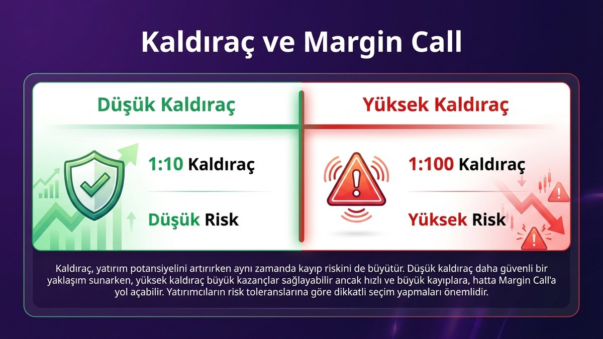 Düşük ve yüksek kaldıraç karşılaştırması - margin call riski