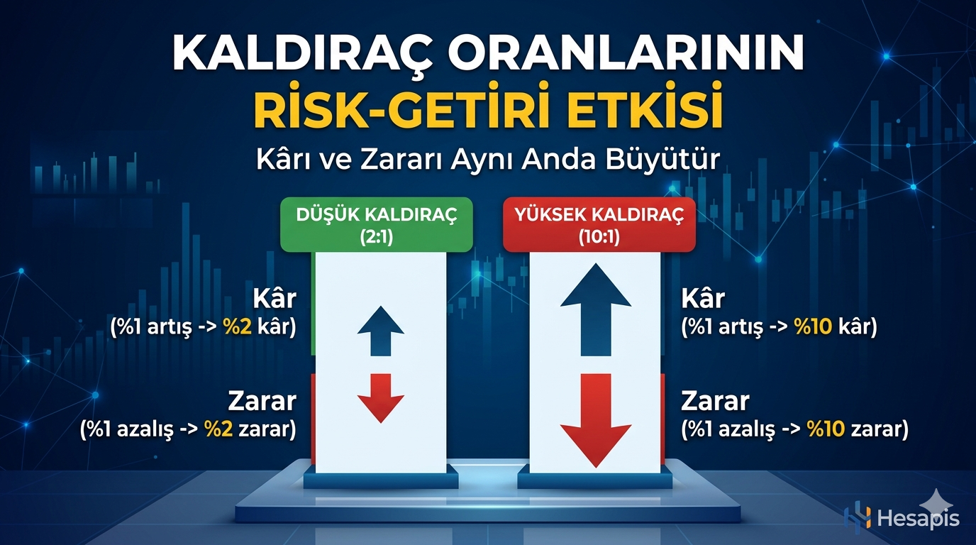 Kaldıracın kâr ve zarara etkisi farklı senaryolarda karşılaştırma