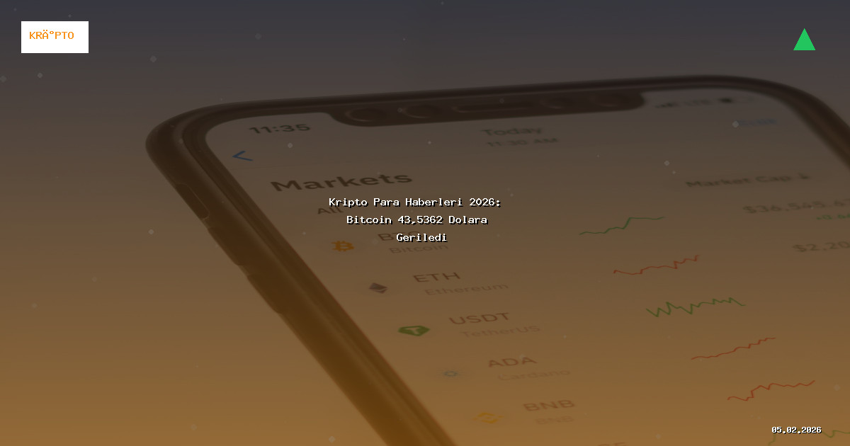 Kripto Para Haberleri 2026: Bitcoin 43,5362 Dolara Geriledi